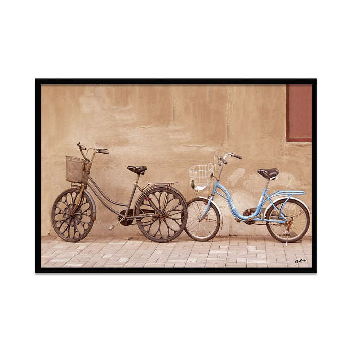 Composite Framed Canvas 50x75 The Blue Bicycle