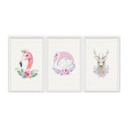 Composite Framed Canvas 3pce 65x45 FLOWER CROWN