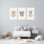 Composite Framed Canvas 3pce 65x45 FRIENDS OF THE FOREST