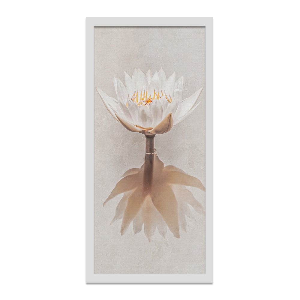 Composite Framed Canvas 77x150 WATER LILLY REFLECTION