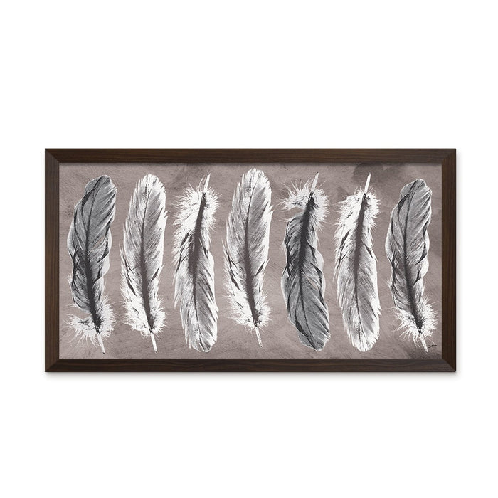 Composite Framed Canvas 77x150 Feathers