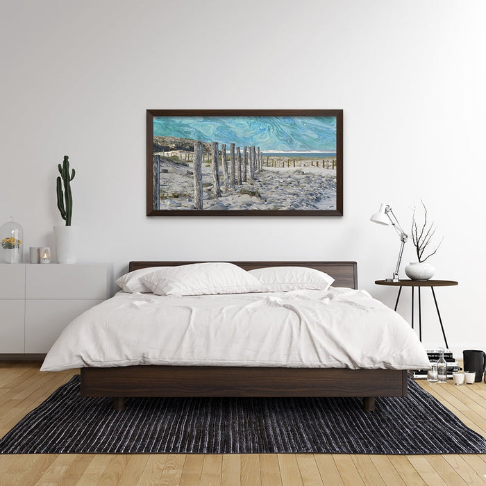 Composite Framed Canvas 77x150 Road to the Beach