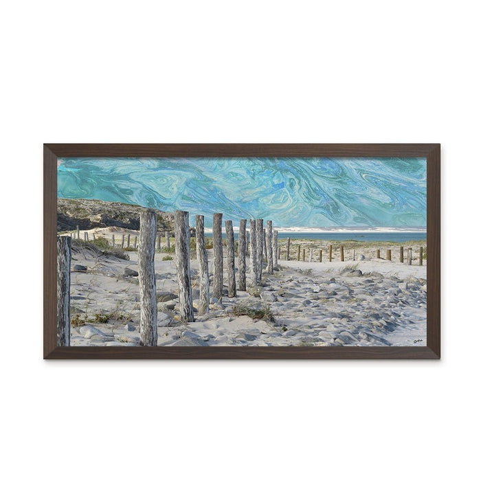 Composite Framed Canvas 77x150 Road to the Beach