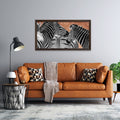 Composite Framed Canvas 77x150 Zebra Rust