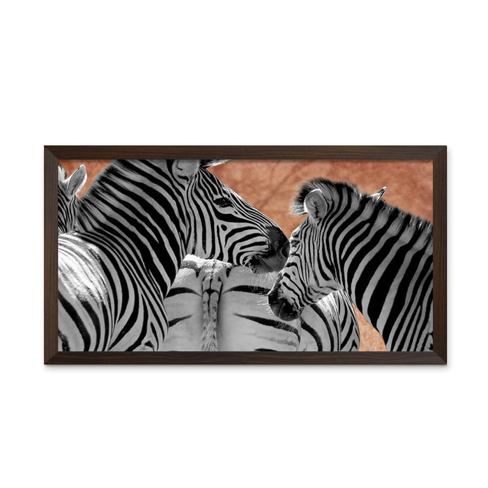 Composite Framed Canvas 77x150 Zebra Rust