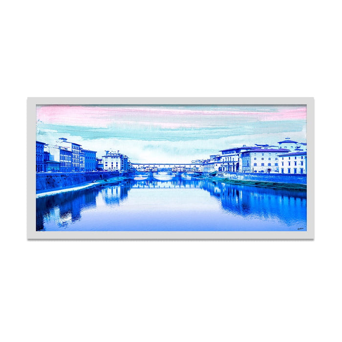 Composite Framed Canvas 77x150 Florance in Blue