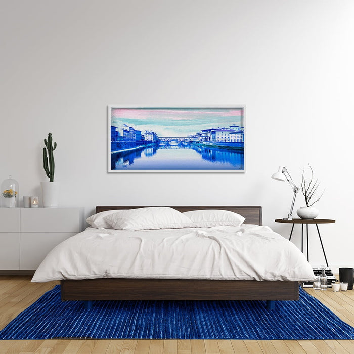 Composite Framed Canvas 77x150 Florance in Blue