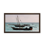 Composite Framed Canvas 77x150 Dhows at Sunrise