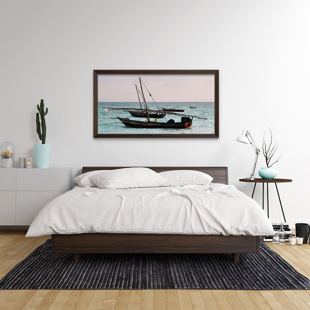 Composite Framed Canvas 77x150 Dhows at Sunrise
