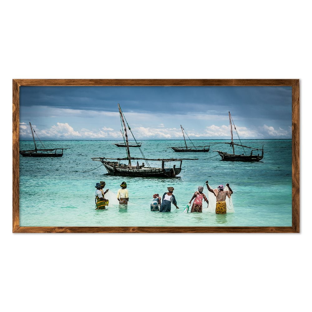 ZANZIBAR FISHING LADIES - COLOUR