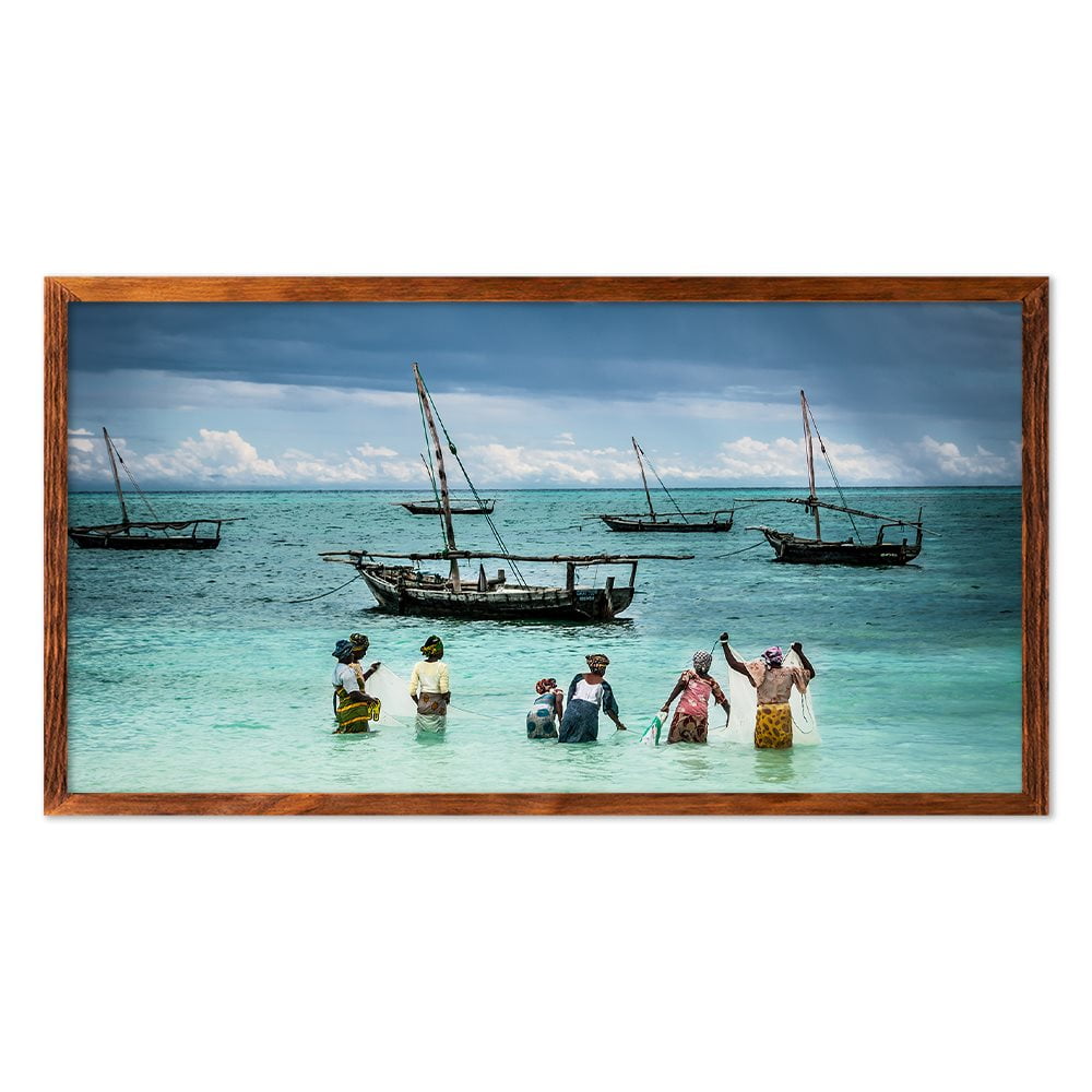 ZANZIBAR FISHING LADIES - COLOUR