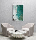Composite Framed Canvas 80x100 Blue Waves