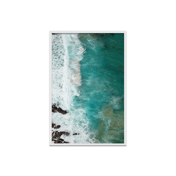 Composite Framed Canvas 80x100 Blue Waves