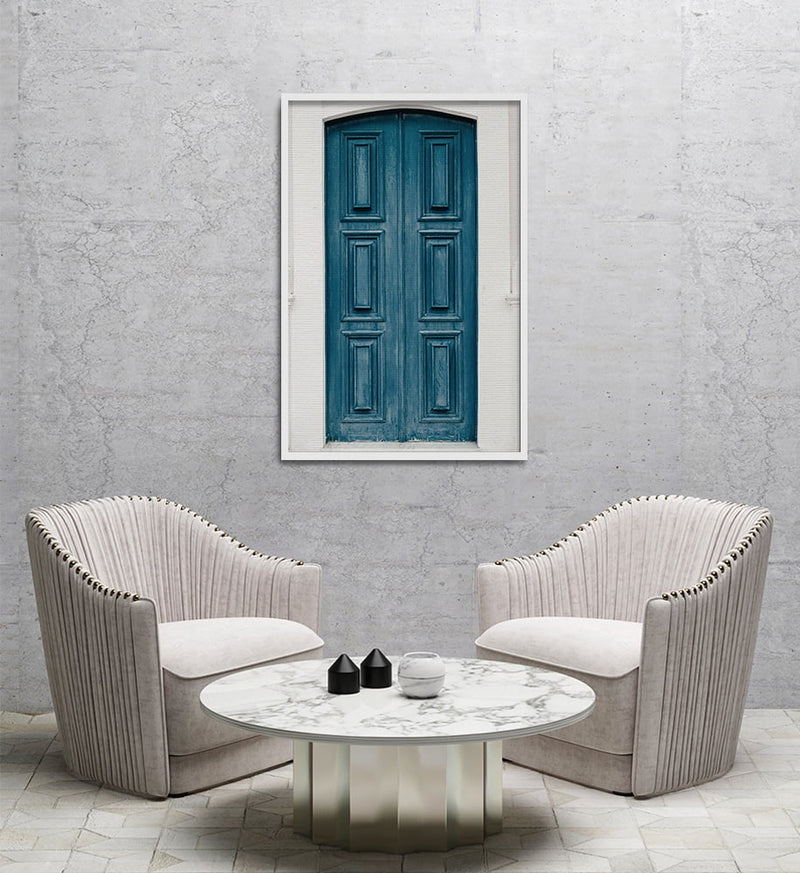 Composite Framed Canvas 80x100 Blue Door