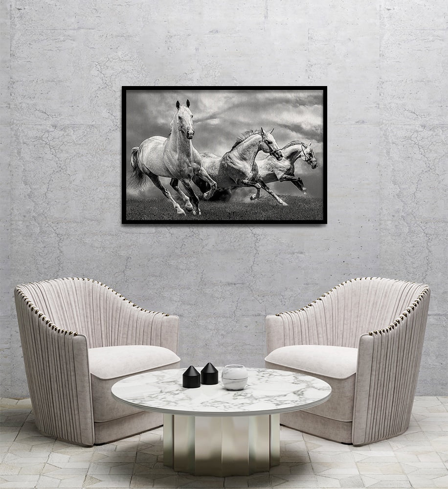 Composite Framed Canvas 80x100 WILD HORSES