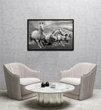 Composite Framed Canvas 80x100 WILD HORSES