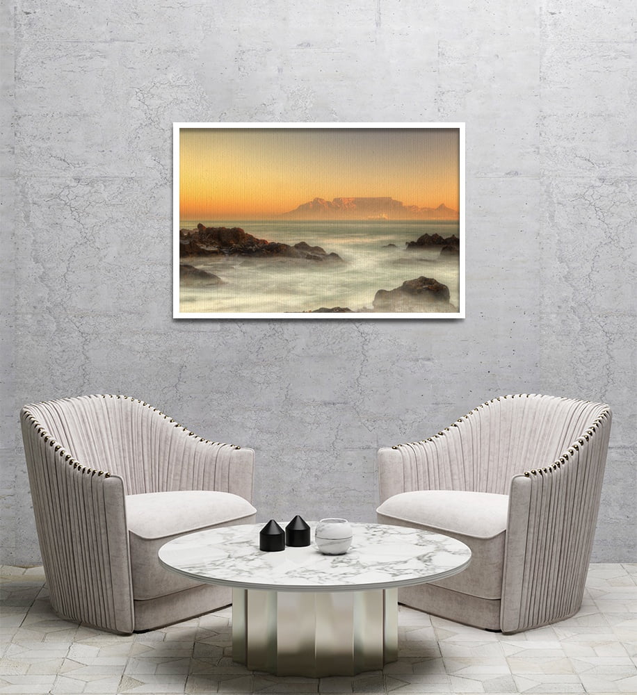 Composite Framed Canvas 80x100 MISTY TABLE MOUNTAIN
