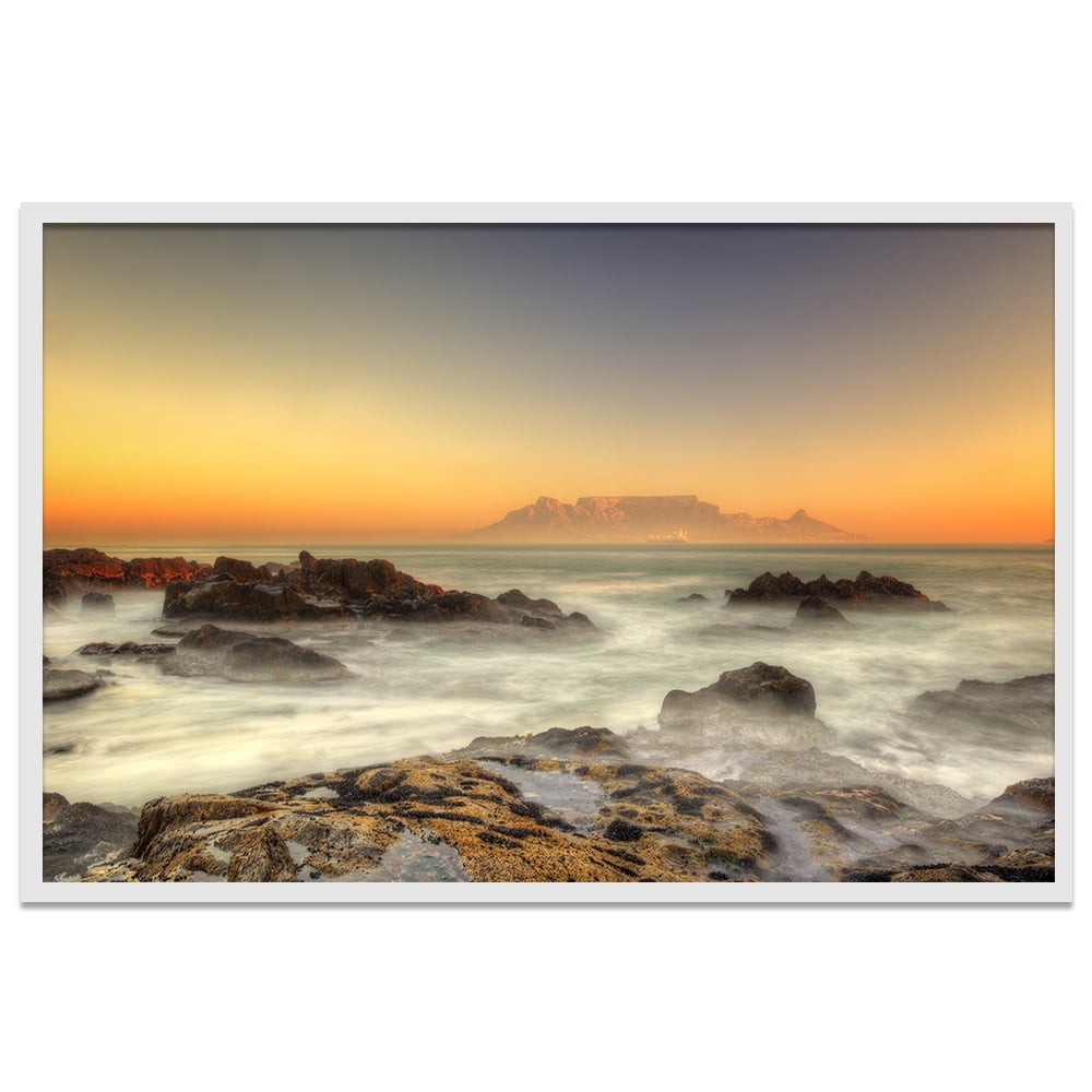 Composite Framed Canvas 80x100 MISTY TABLE MOUNTAIN
