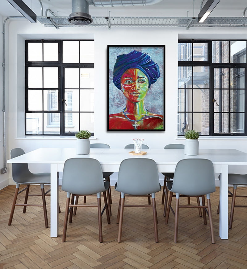 Composite Framed Canvas 80x100 A woman of Joy