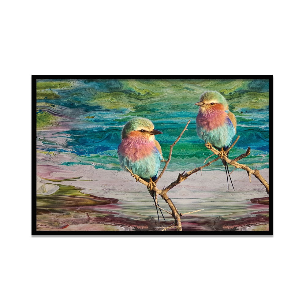Composite Framed Canvas 80x100 Exotic African Birds