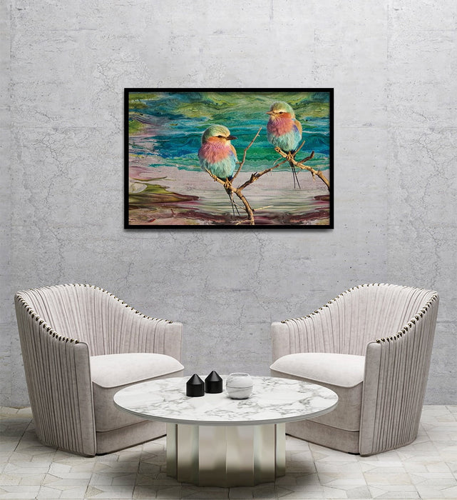 Composite Framed Canvas 80x100 Exotic African Birds