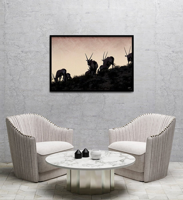 Composite Framed Canvas 80x100 Gemsbok Hill