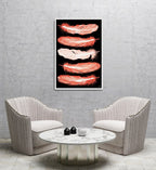 Composite Framed Canvas 80x100 Orange  Feathers