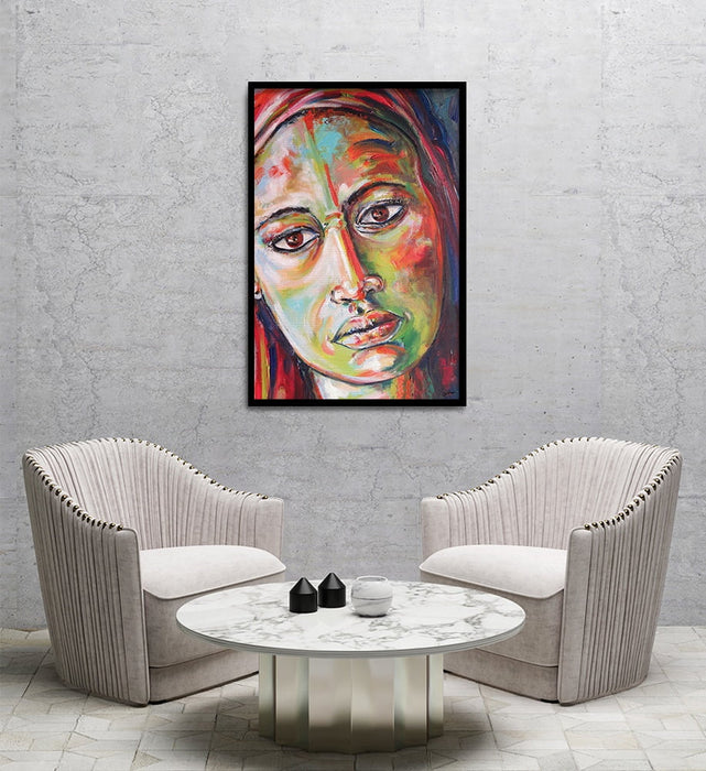 Composite Framed Canvas 80x100 Painted Face