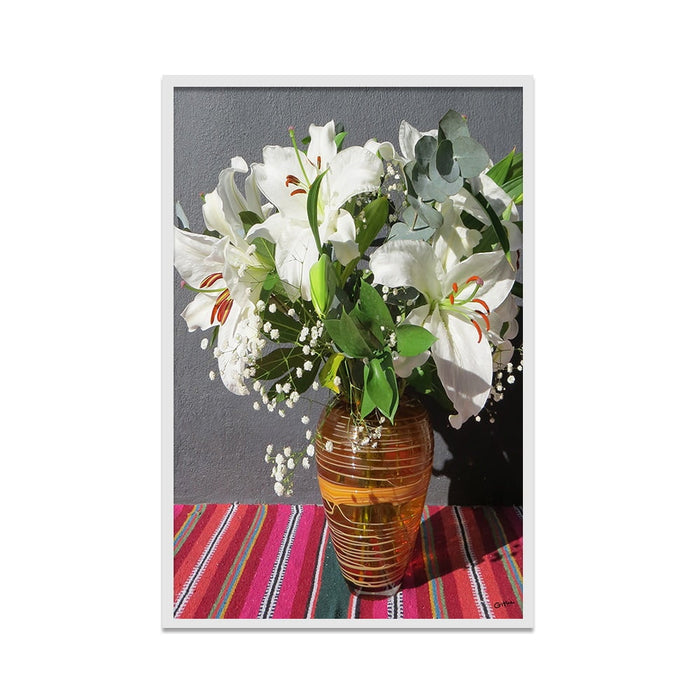Composite Framed Canvas 80x100 Still life with Lilies