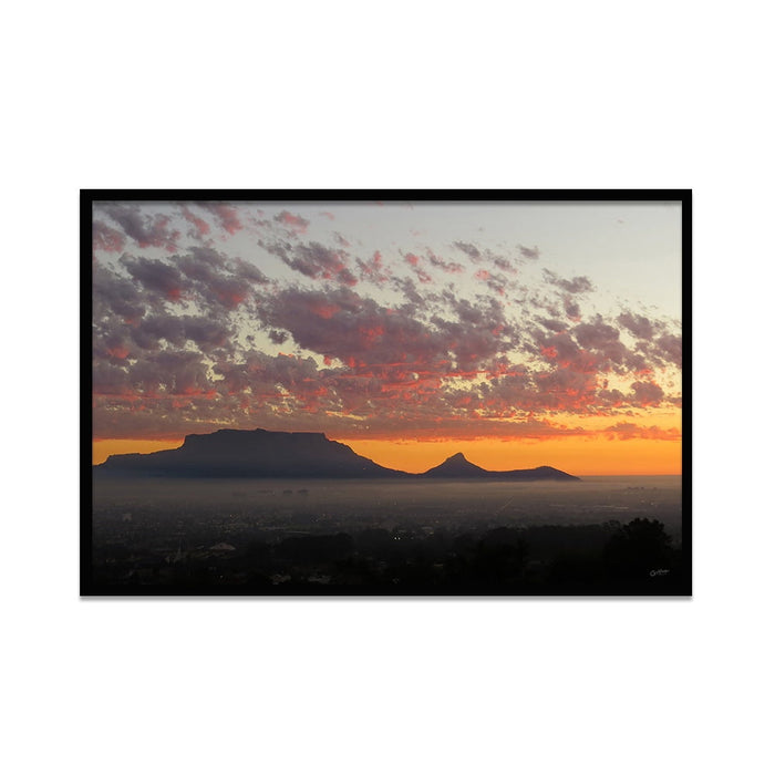 Composite Framed Canvas 80x100 Table Mountain Sunset