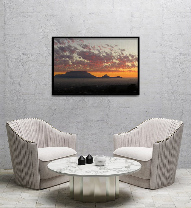 Composite Framed Canvas 80x100 Table Mountain Sunset