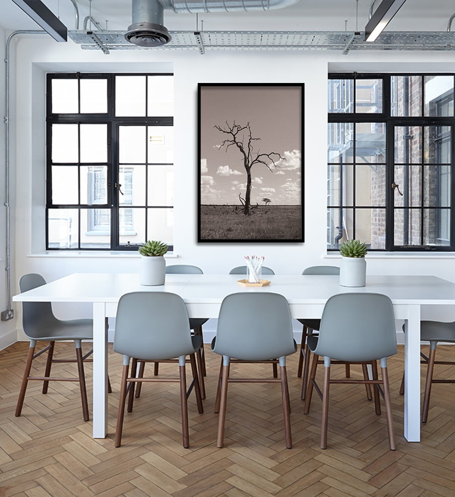 Composite Framed Canvas 80x100 Tree and Clouds