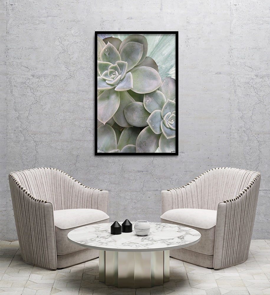 Composite Framed Canvas 80x100 Vetplant with Water drops