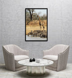 Composite Framed Canvas 80x100 Zebra and Giraffe