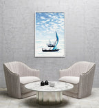 Composite Framed Canvas 80x100 Blue Zanzibar