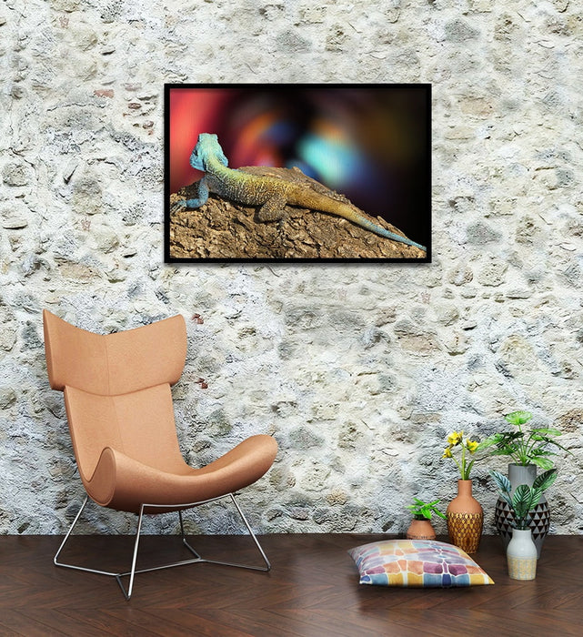 Composite Framed Canvas 80x100 Tree Lizzard