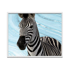 Composite Framed Canvas 80x100 Zebra on Stripes