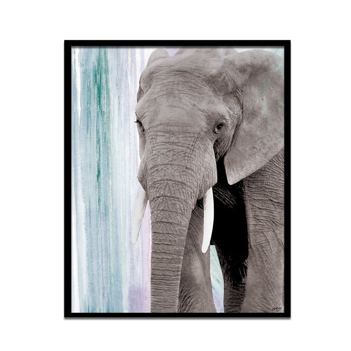 Composite Framed Canvas 80x100 Elephant & Paint 2