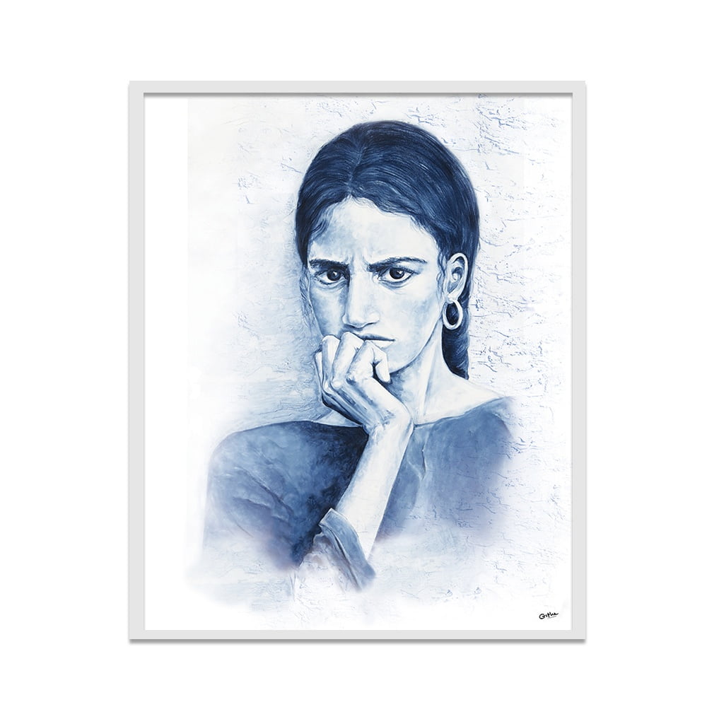 Composite Framed Canvas 80x100 Bella Blue