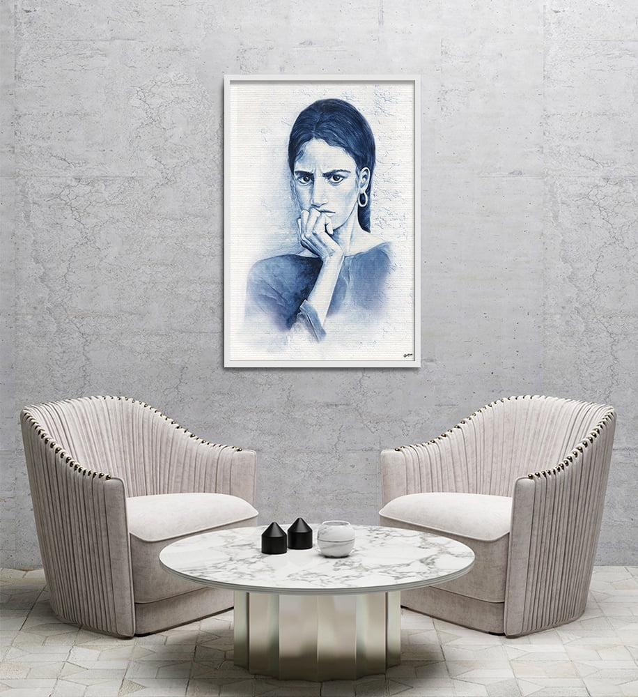 Composite Framed Canvas 80x100 Bella Blue