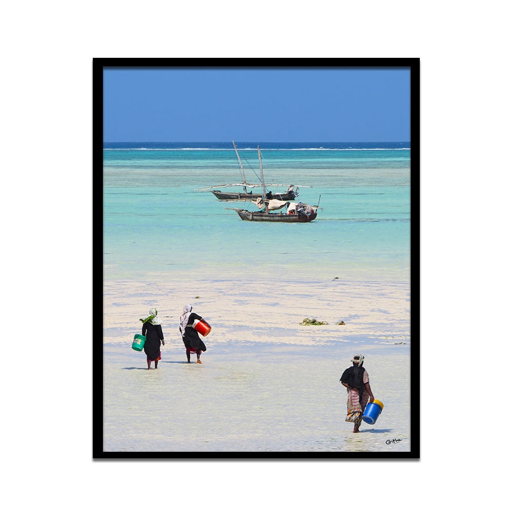 Composite Framed Canvas 80x100 Collecting the Catch