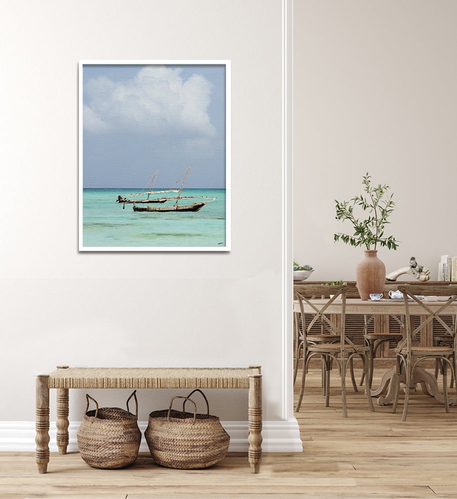 Composite Framed Canvas 80x100 Zanzibar Tranquility