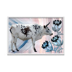 Composite Framed Canvas 80x100 Composition 4: Nguni & Proteas