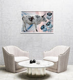 Composite Framed Canvas 80x100 Composition 4: Nguni & Proteas