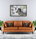 Composite Framed Canvas 80x100 Composition 2 : Nguni & Proteas