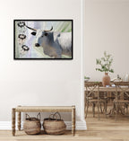 Composite Framed Canvas 80x100 Composition 2 : Nguni & Proteas