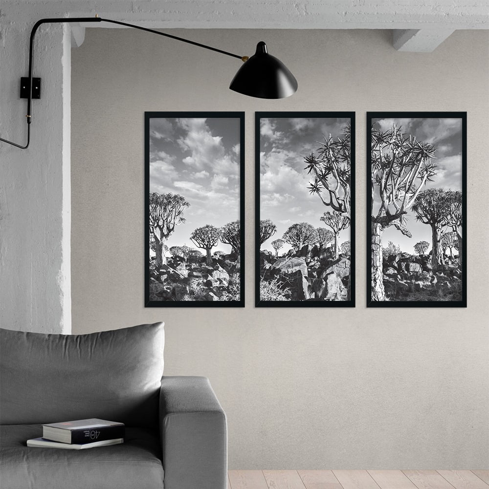 BAOBAB TREE layout 3 PIECE COMPOSITE FRAMED CANVAS COLLAGES