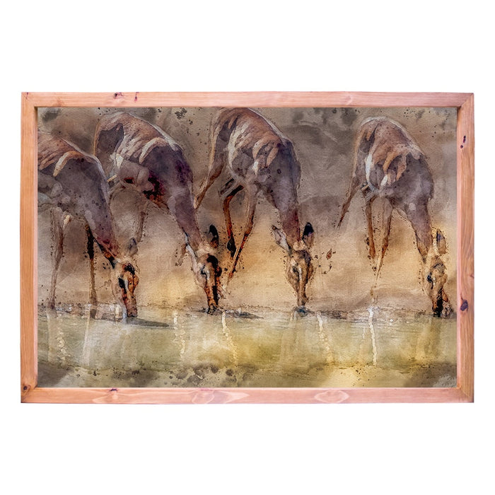 Composite Framed Canvas 100x150 IMPALA WATERCOLOUR