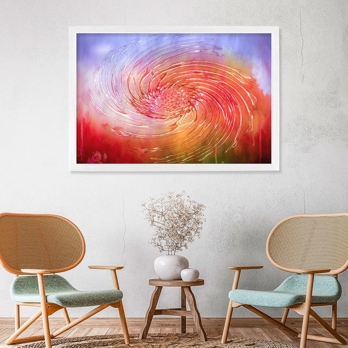 Composite Framed Canvas 100x150 FLOWER ABSTRACT