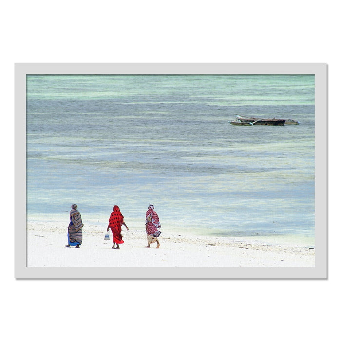 Composite Framed Canvas 100x150 3 LADIES IN ZANZIBAR